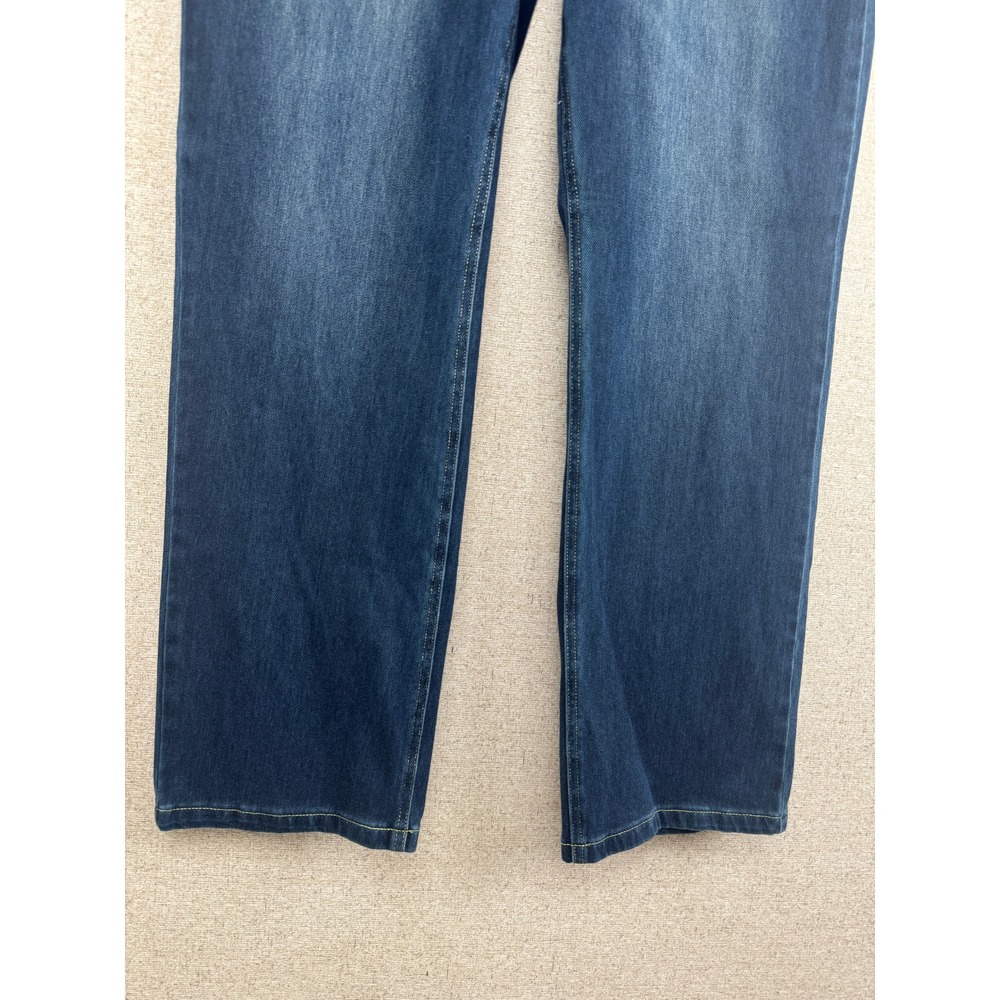 Halara Flex Denim Pull-On Straight Leg Jeans — XL Regular — Dark Wash - Picture 7 of 7